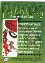 Drew Hayes Autogramm-Karte (Poison Elves)