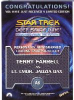 Terry Farrell Autogramm-Karte (Star Trek)