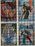Stickers: Grusel (01 - 04) - Chimera / Witch / Hydra / Vampire