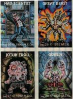 Stickers: Grusel (25 - 28) - Mad Scientist / Great Beast / Jotun Troll / Goblin