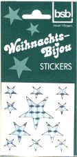 Bijou Stickers: Weihnachten - Sterne silber