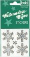 Bijou Stickers: Weihnachten - Schneeflocken silber