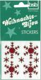 Bijou Stickers: Weihnachten - Schneeflocken rot